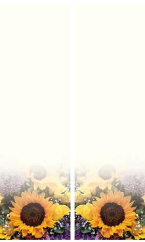 Trauerschleife mit Sonnenblumenmotiv - Zeichen der Freude und Hoffnung