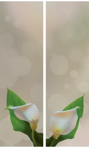 Trauerschleife mit Callamotiv - Symbol für Schönheit und Eleganz