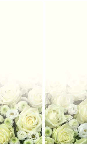 Trauerschleife mit Rosenstraußmotiv - Symbol für Liebe und Zuneigung