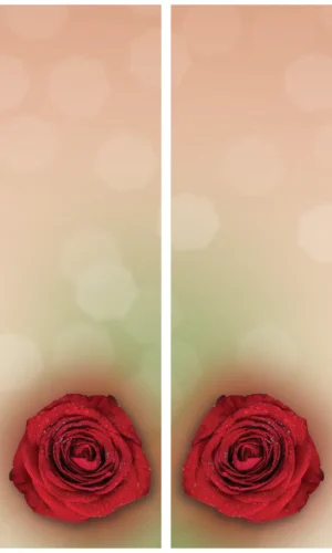 Kranzschleife mit Rosenmotiv - Symbol für Liebe und Zuneigung