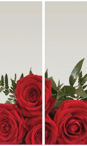 Trauerschleife mit Rosenmotiv - Symbol für Liebe und Zuneigung