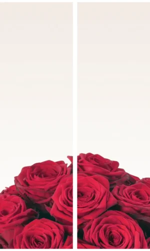 Trauerschleife mit Rosenstraußmotiv - Symbol für Liebe und Zuneigung