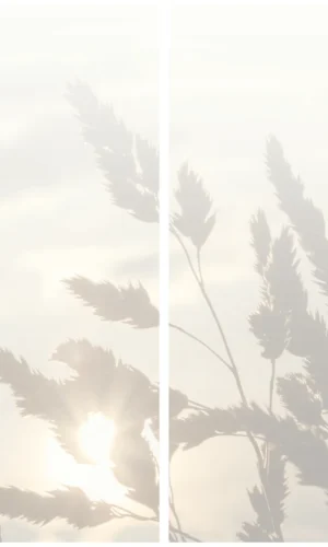 Grabschleife mit Sonnenuntergangsmotiv - Symbol für Ruhe und Frieden