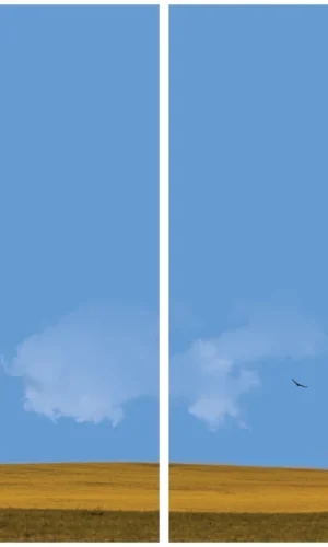 Grabschleife mit gelber Wiese - Symbol für Hoffnung und Erneuerung