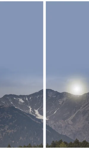 Grabschleife mit Bergen - Symbol für Stärke und Beständigkeit