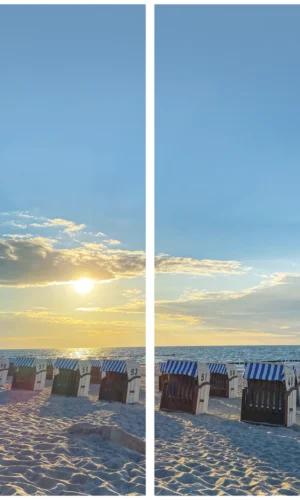 Kranzschleife mit Strandkörben - Symbol für Geborgenheit und Schutz