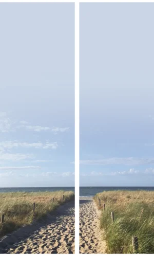Trauerschleife mit Meer-Weg-Motiv - Symbol für den Lebensweg und die Reise