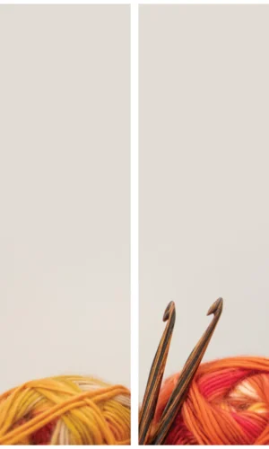 Trauerschleife mit Häkeln-Wolle-Motiv - Symbol für Kreativität und Geduld