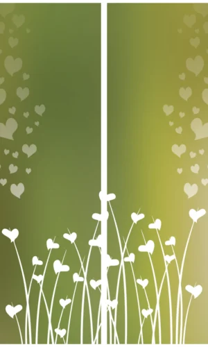 Trauerschleife mit Herzen-Motiv - Symbol für Liebe und Verbundenheit