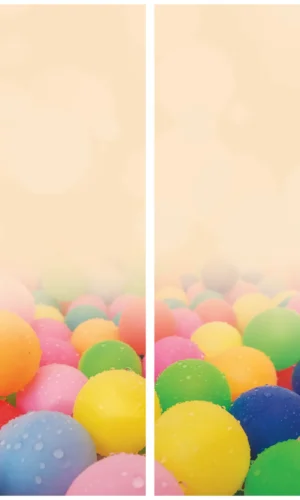 Trauerschleife mit Bälle-Motiv - Symbol für Freude und Lebendigkeit