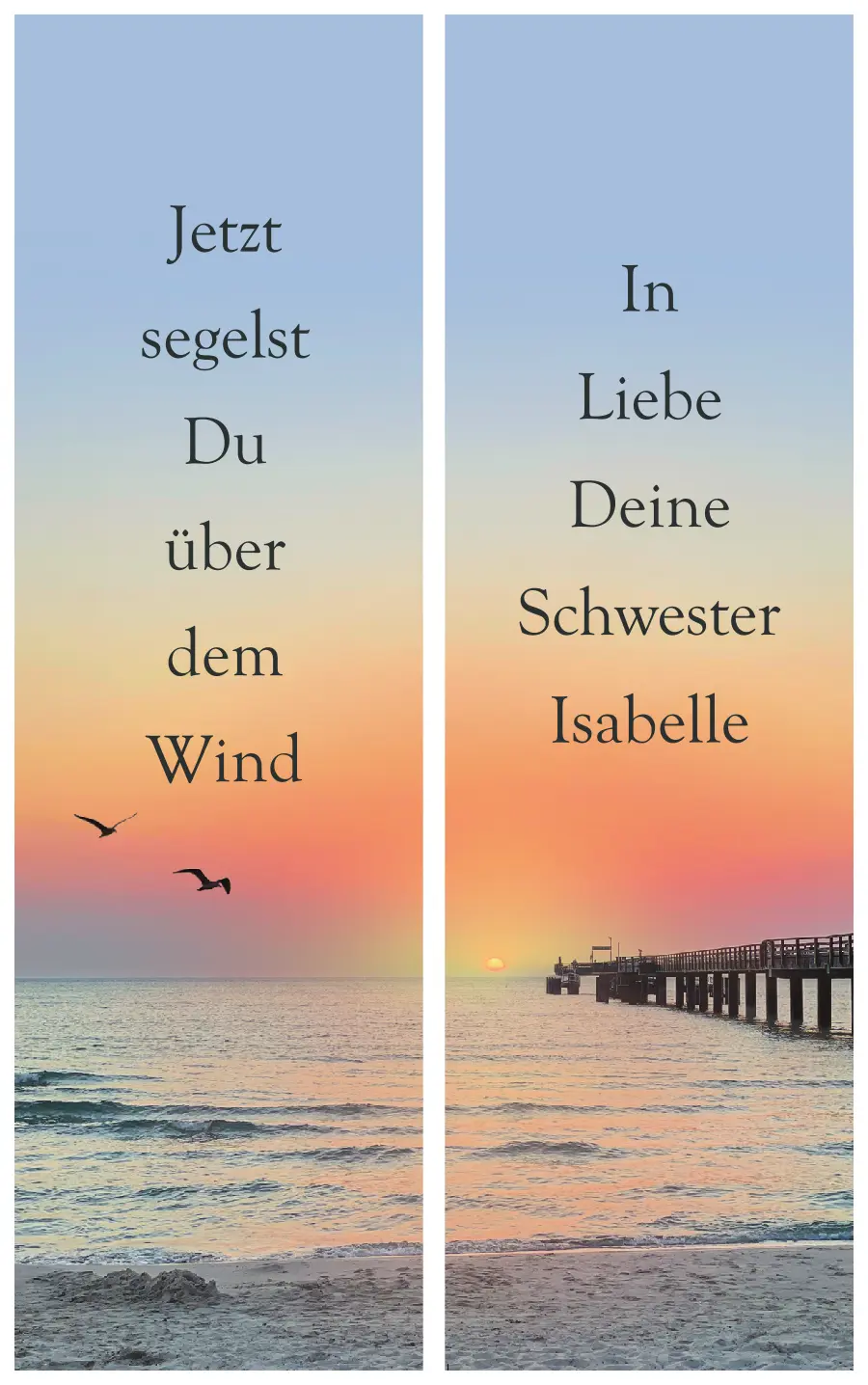 Trauerschleife Motivschleife Ostsee Sonnenuntergang