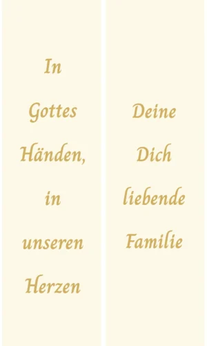 Unifarbene Trauerschleife creme - Symbol für Frieden, Hoffnung und Licht