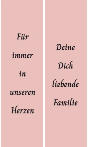 Unifarbene Kranzschleife rosa - Symbol für sanfte Liebe, Zärtlichkeit und Verbundenheit