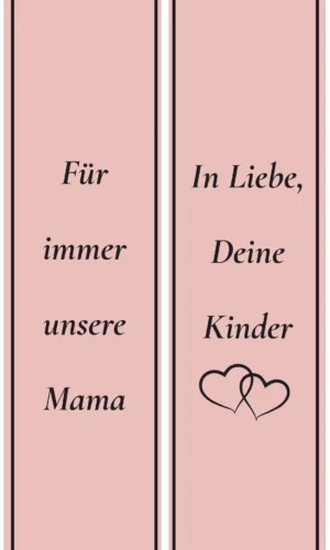 Unifarbene Grabschleife rosa - Symbol für sanfte Liebe, Zärtlichkeit und Verbundenheit
