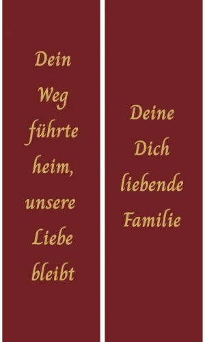 Unifarbene Kranzschleife bordeaux - Symbol für Würde, Eleganz und emotionale Verbundenheit
