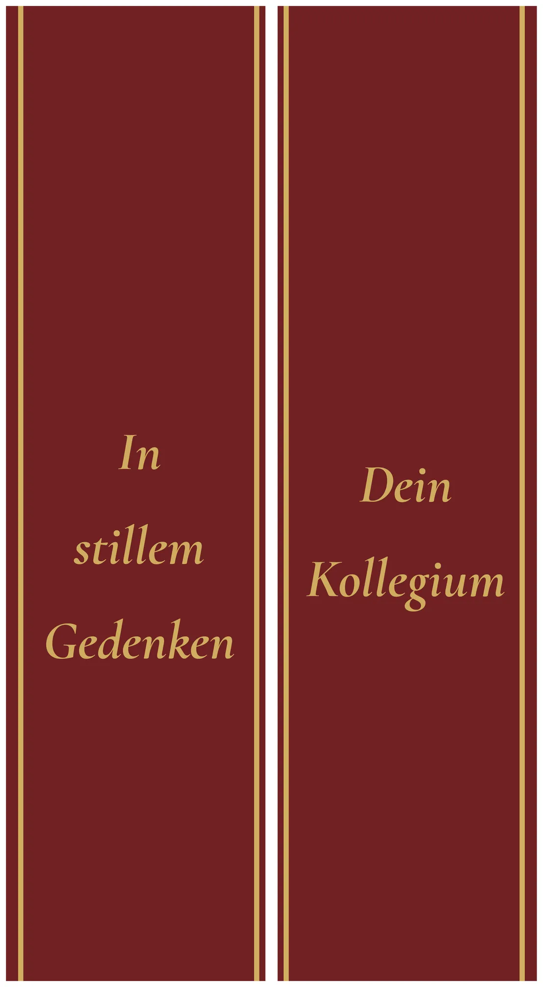 Unifarbene Trauerschleife bordeaux - Symbol für Würde, Eleganz und emotionale Verbundenheit
