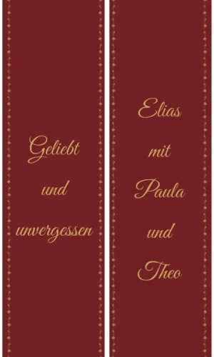 Unifarbene Kranzschleife bordeaux - Symbol für Würde, Eleganz und emotionale Verbundenheit
