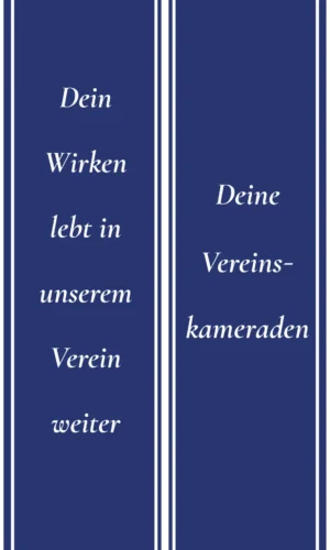 Unifarbene Kranzschleife blau - Symbol für Treue, Hoffnung und Frieden