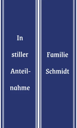 Unifarbene Trauerschleife blau - Symbol für Treue, Hoffnung und Frieden