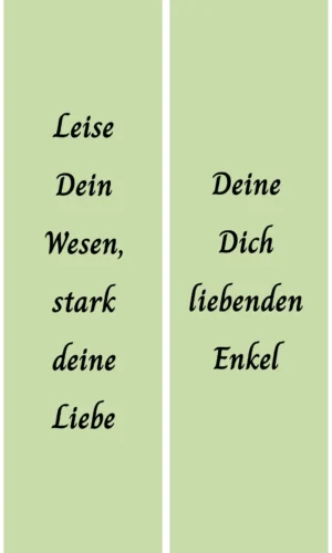 Unifarbene Grabschleife lindgruen - Symbol für Wiedergeburt, Hoffnung und Neuanfang