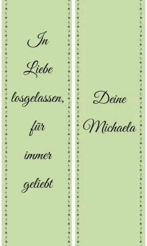 Unifarbene Kranzschleife lindgruen - Symbol für Wiedergeburt, Hoffnung und Neuanfang