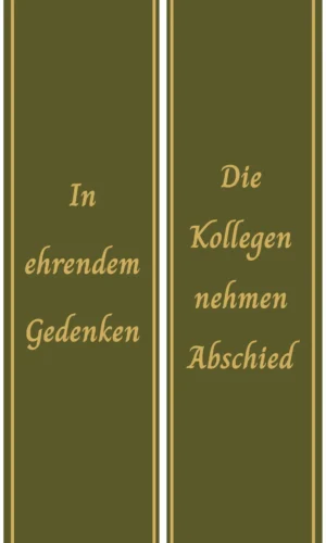 Unifarbene Trauerschleife olivgruen - Symbol für Frieden, Erd- und Naturverbundenheit