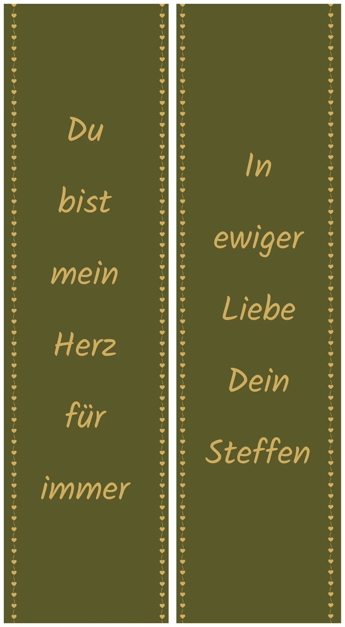 Unifarbene Trauerschleife olivgruen - Symbol für Frieden, Erd- und Naturverbundenheit