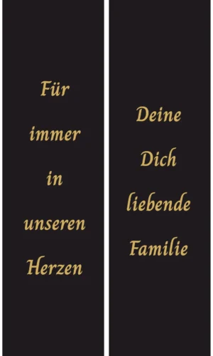 Unifarbene Kranzschleife schwarz - Symbol für Verlust, Stille und Respekt