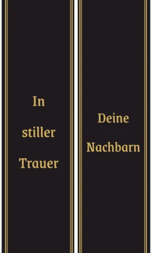 Unifarbene Grabschleife schwarz - Symbol für Verlust, Stille und Respekt