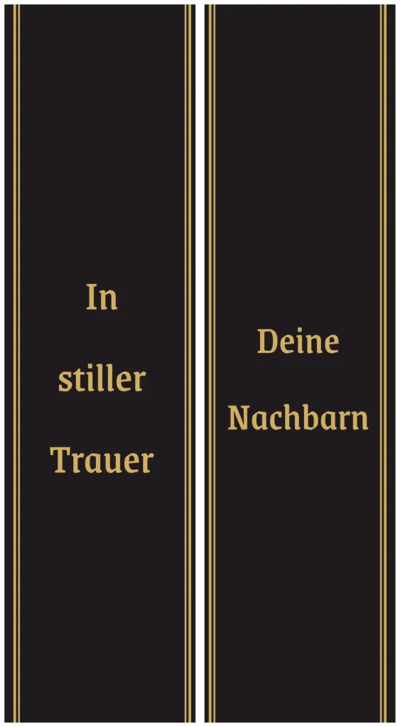 Unifarbene Grabschleife schwarz - Symbol für Verlust, Stille und Respekt