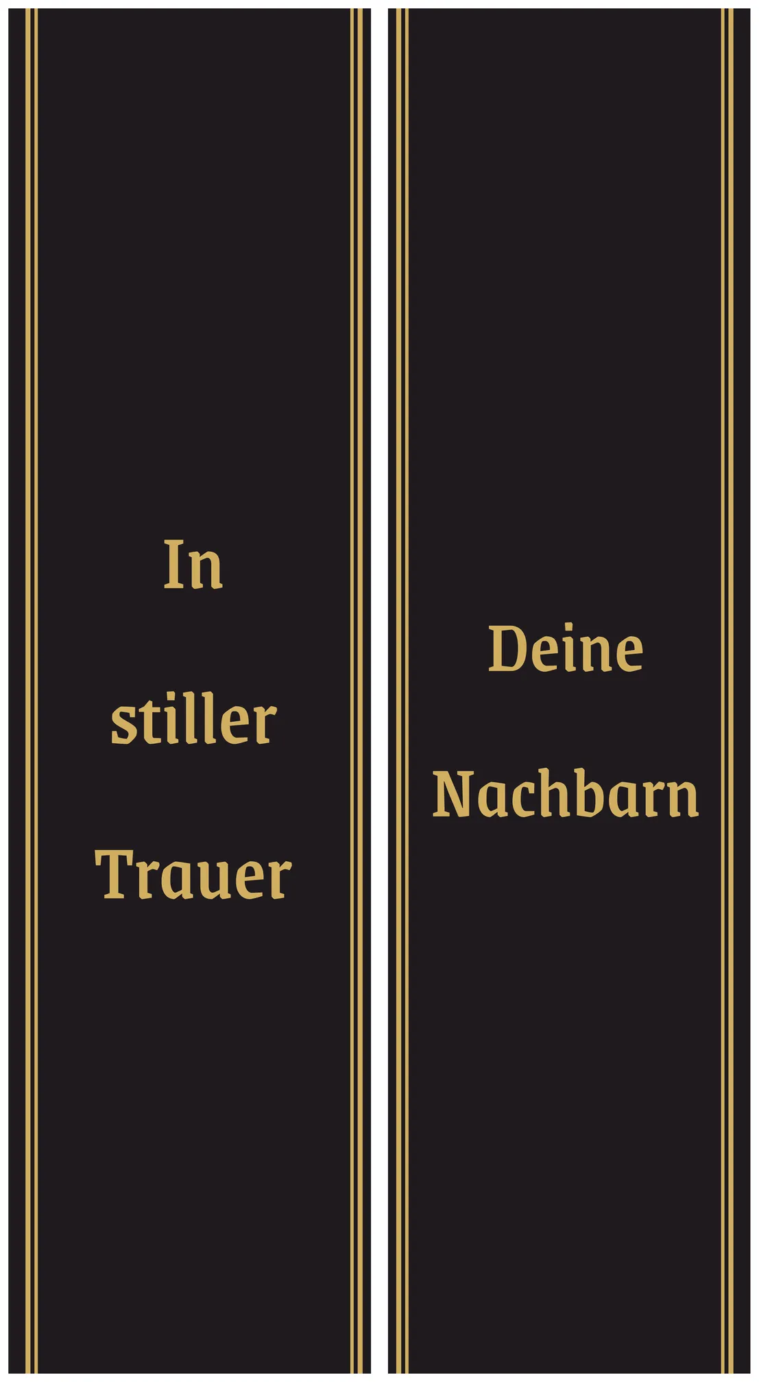 Unifarbene Grabschleife schwarz - Symbol für Verlust, Stille und Respekt