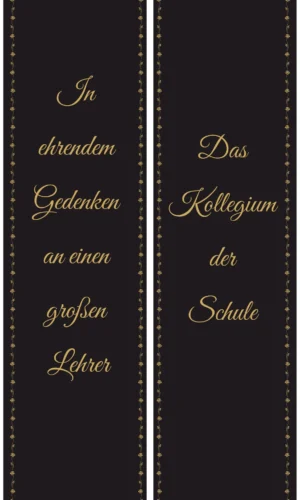 Unifarbene Trauerschleife schwarz - Symbol für Verlust, Stille und Respekt