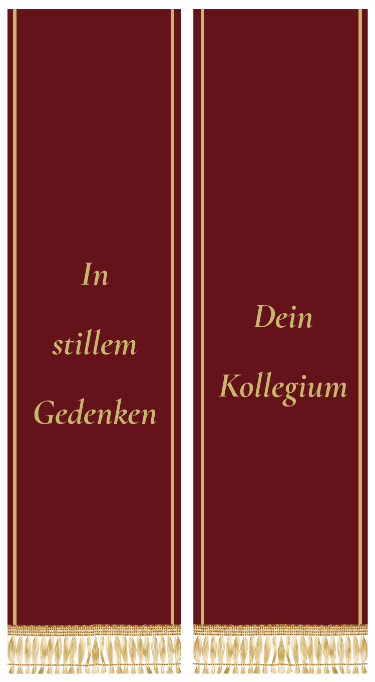 Unifarbene Trauerschleife bordeaux - Symbol für Würde, Eleganz und emotionale Verbundenheit