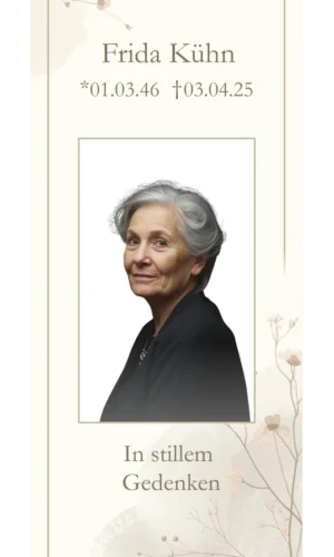 edenkbanner mit dezenter Farbpalette in Creme, Sand und Grau sowie zarten floralen Elementen